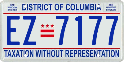 DC license plate EZ7177