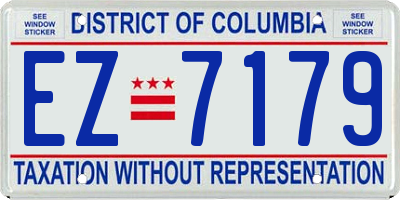 DC license plate EZ7179