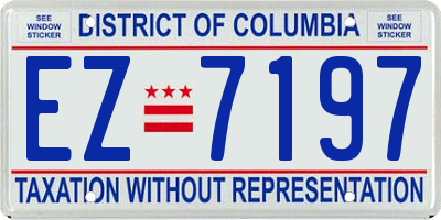 DC license plate EZ7197