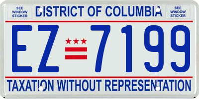 DC license plate EZ7199