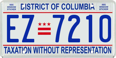 DC license plate EZ7210