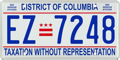 DC license plate EZ7248