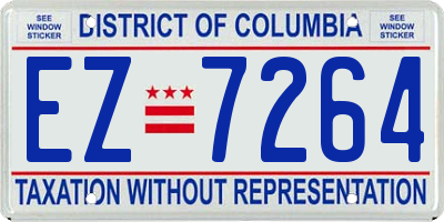 DC license plate EZ7264