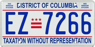 DC license plate EZ7266