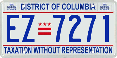 DC license plate EZ7271