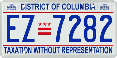 DC license plate EZ7282