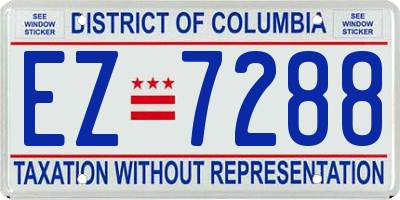 DC license plate EZ7288