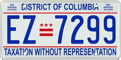 DC license plate EZ7299