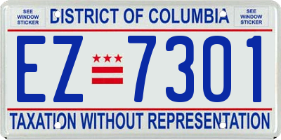 DC license plate EZ7301