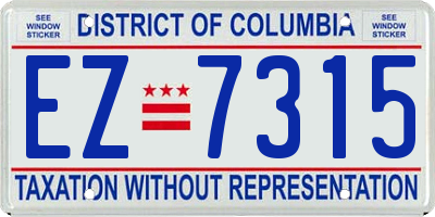 DC license plate EZ7315