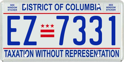 DC license plate EZ7331