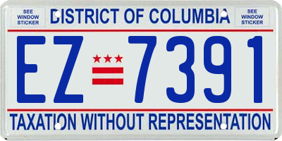 DC license plate EZ7391