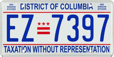 DC license plate EZ7397