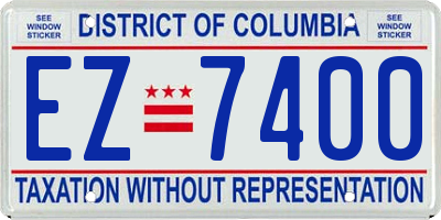 DC license plate EZ7400