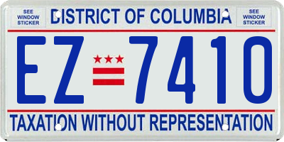 DC license plate EZ7410