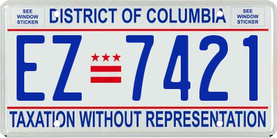 DC license plate EZ7421