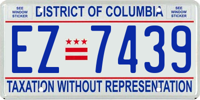 DC license plate EZ7439