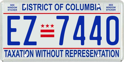 DC license plate EZ7440