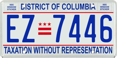 DC license plate EZ7446