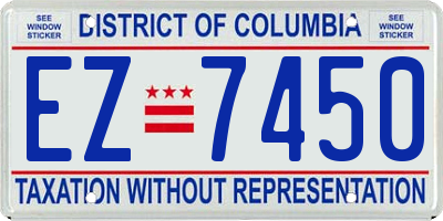 DC license plate EZ7450