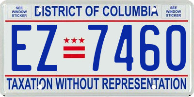 DC license plate EZ7460