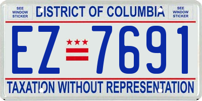 DC license plate EZ7691