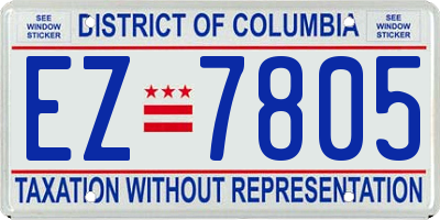 DC license plate EZ7805