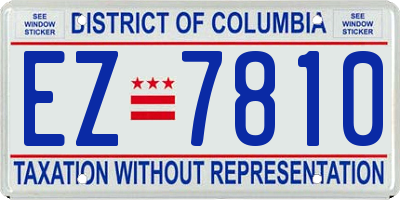 DC license plate EZ7810