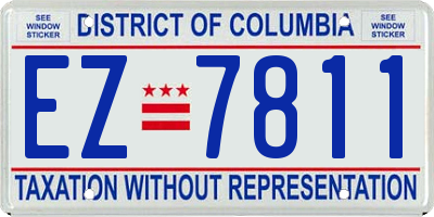 DC license plate EZ7811