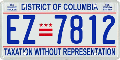 DC license plate EZ7812