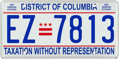 DC license plate EZ7813