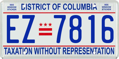 DC license plate EZ7816