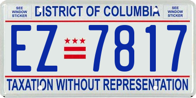 DC license plate EZ7817