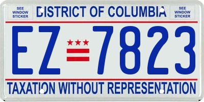 DC license plate EZ7823