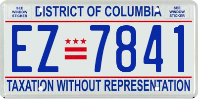 DC license plate EZ7841