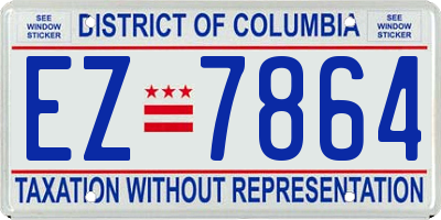 DC license plate EZ7864