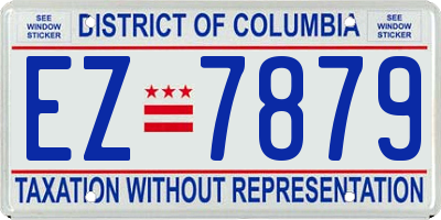 DC license plate EZ7879