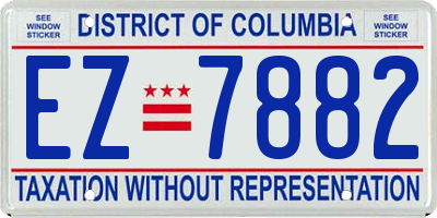 DC license plate EZ7882