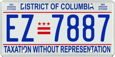 DC license plate EZ7887