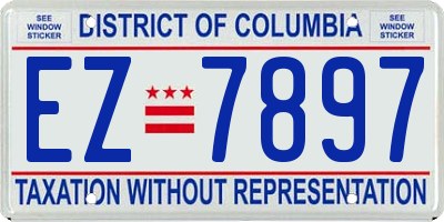 DC license plate EZ7897