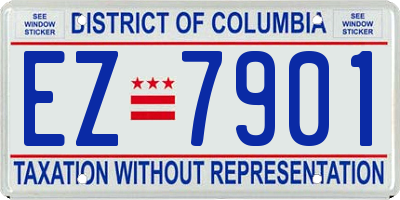 DC license plate EZ7901