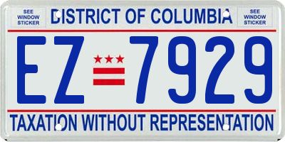 DC license plate EZ7929