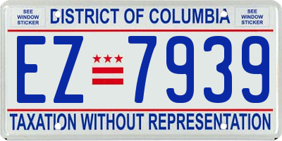 DC license plate EZ7939