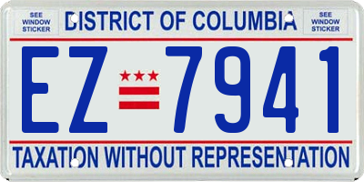 DC license plate EZ7941