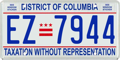 DC license plate EZ7944