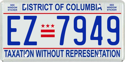 DC license plate EZ7949