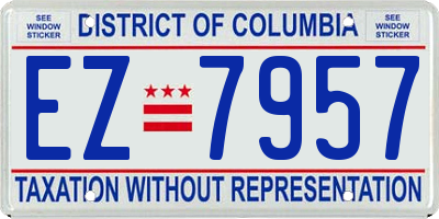 DC license plate EZ7957