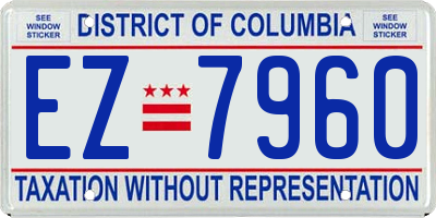 DC license plate EZ7960