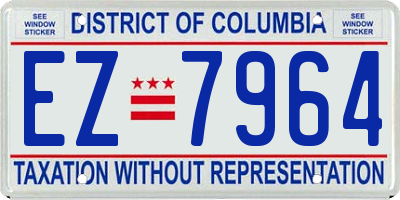 DC license plate EZ7964