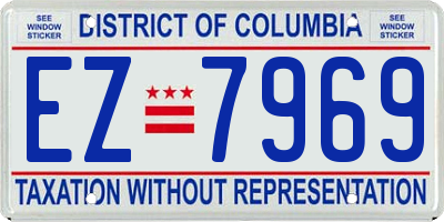 DC license plate EZ7969